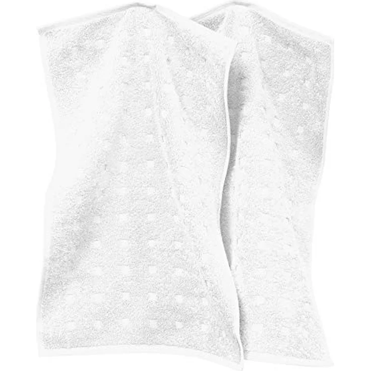 Möve Gästehandtuch Gästetuch 2er-Pack "Quadretti", Frottier (2-St), Walk-Frottier Uni – Bild 2