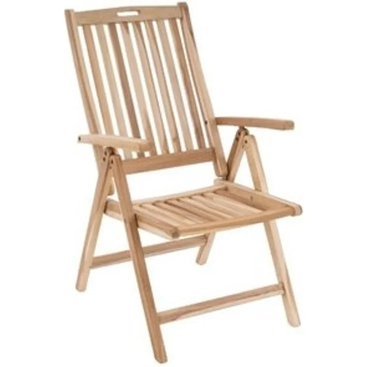 VCM Gartenstuhl Gartenstuhl Hochlehner Klappstuhl Holz Teak – Bild 6