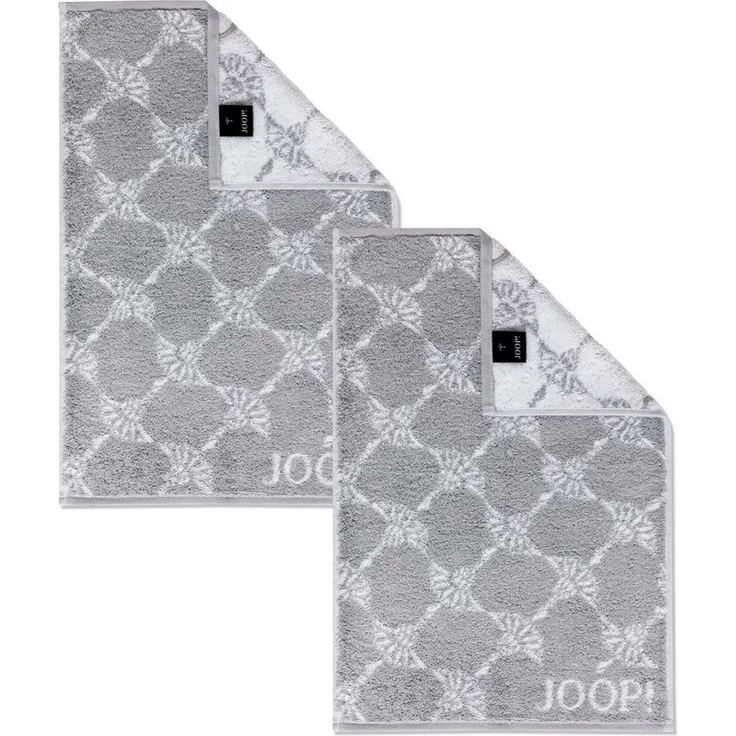 2 Stück Joop! Gästetuch Cornflower 1611-76 Silber 30x50