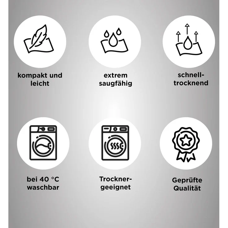 Dyckhoff Sporthandtuch Mikrofaser Sporttuch, Microfaser (1-St), auch als 2er Set erhätlich – Bild 3