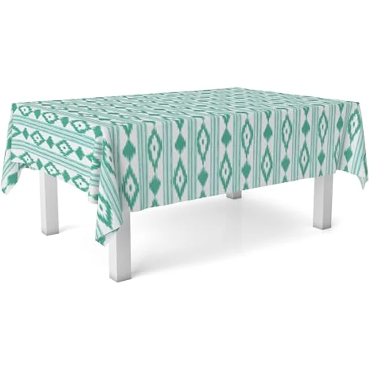 Martina Home Tischdecke, Wachstuch, Malorqué, Türkis, 140 x 140 cm – Bild 2