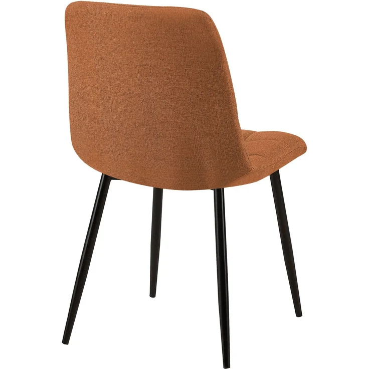 CLP 4er Set Esszimmerstuhl Tilde gepolstert mit Rückenlehne bis 150 kg belastbar - Farbe:orange;Material:Stoff – Bild 5