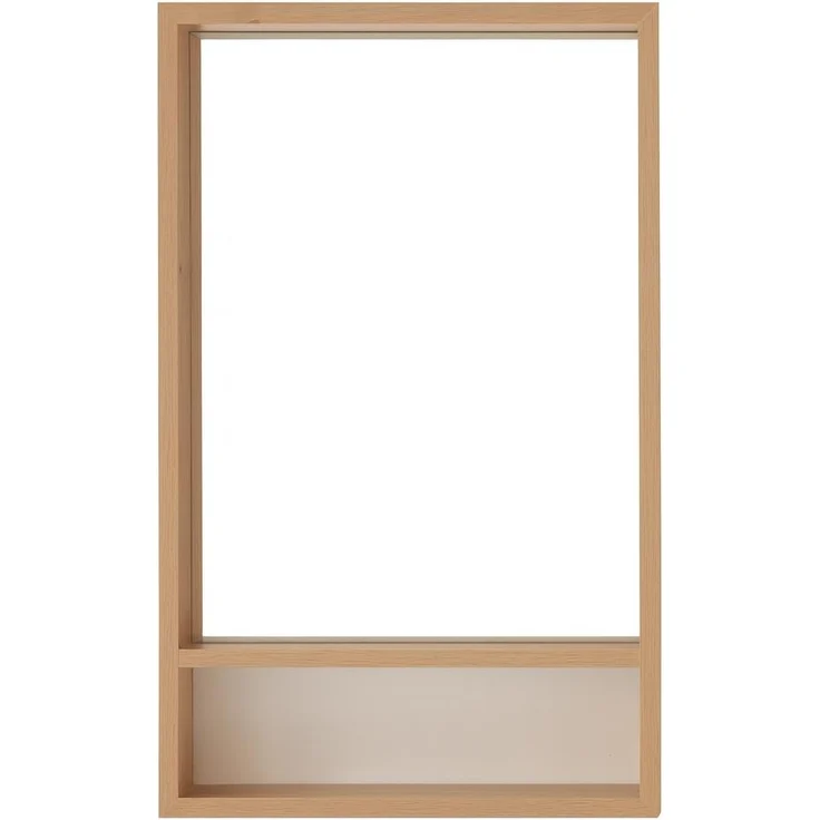 Badspiegel >Coco< in Asteiche Dekor / Spiegel, Holzwerkstoff - 52x85x11 (BxHxT) – Bild 3