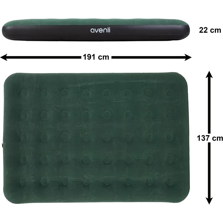 Avenli Luftmatratze Camping CloudCoil grün 191x137x22cm – Bild 5