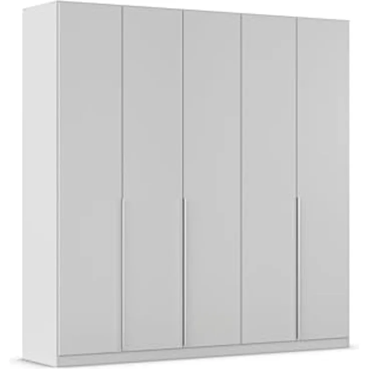 Rauch Möbel Alabama, Kleiderschrank für Schlafzimmer, Kinderzimmer, Wohnzimmer, Garderobe, Flur, 5-türig, mit Zubehör Classic, Farbe Seidengrau, Breite 226 cm