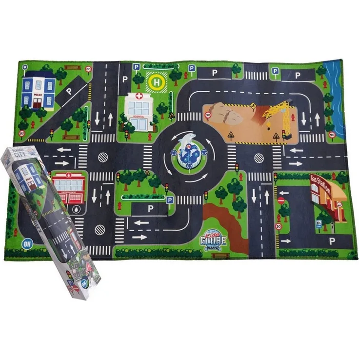 Spielteppich mit leuchtenden Ampeln