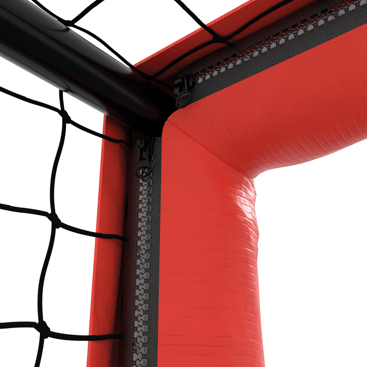 Hudora 'Pro Tect 120 Advanced' Fußballtor, Stahlrohrrahmen mit EPE-Schaumstoff ummantelt, Rot / Schwarz, 120x80 cm – Bild 4