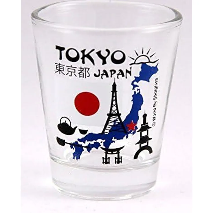 Tokyo Japan Landmarks Collage Shot Glas