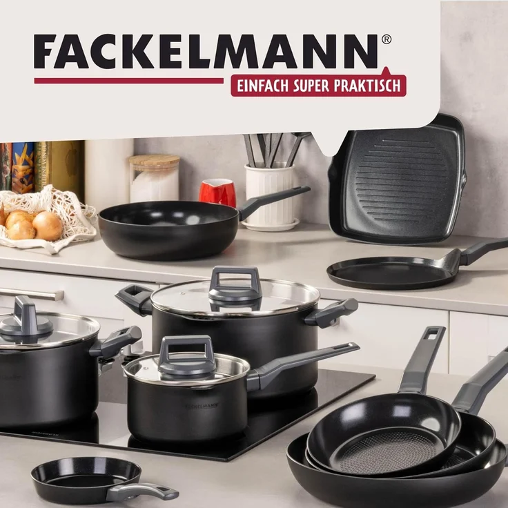 Fackelmann Kochtopf Statement 20cm – Topf mit keramische Beschichtung – Recyceltes Aluminium mit Antihaft-Beschichtung – PFAS-frei, Hitzebeständiger Griff, Für alle Herdarten inklusive Induktion – Bild 7
