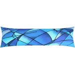 Heubergshop Seitenschläferkissenbezug, (1 Stück), Seersucker 40x145 cm 100% Baumwolle Wildes Muster Blau Modern (183/2)