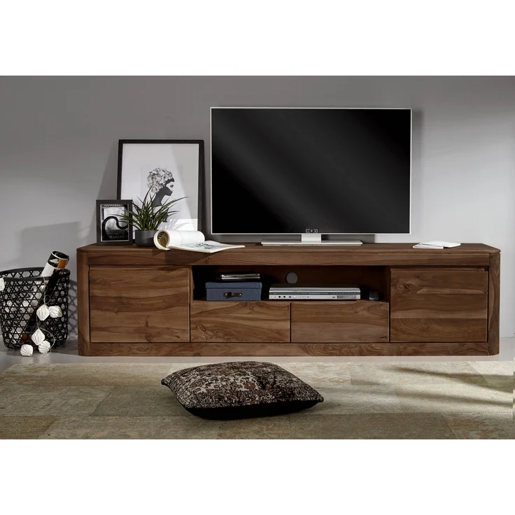 TV-Board Sheesham 200x45x50 smoked cherry gebeizt TORONTO #151 – Bild 9