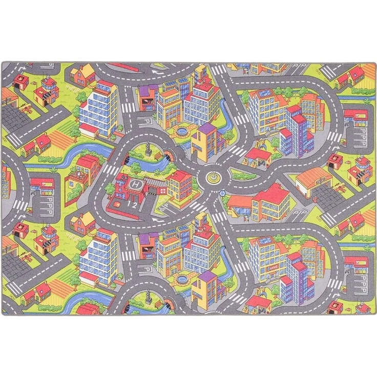 Snapstyle Kinderteppich Kinder Spiel Teppich Little Town 3D, Rechteckig, Höhe: 4 mm – Bild 1