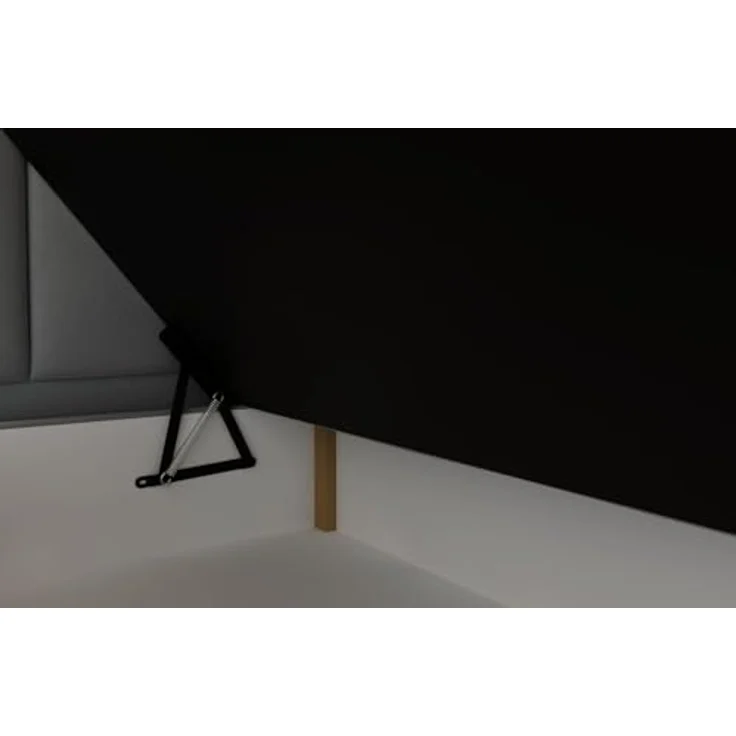 GrainGold Boxspringbett mit Bettkästen CLOUD, Modern Bett mit Kopfteil, 180x200 cm, Grau (1x Bett + 1x Topper) – Bild 8