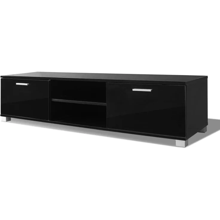vidaXL TV-Schrank Hochglanz-Schwarz 140x40,5x35 cm 243044