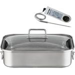 RÖSLE Set Bräter rechteckig EXPERTISO und Bratenthermometer digital