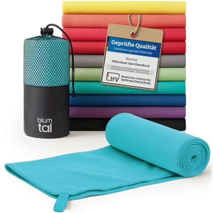 Blumtal Sporthandtuch Mikrofaser Handtuch - kompakte Mikrofaser Handtücher, Mikrofaser (inkl. Transporttasche, einzeln oder als Set verfügbar, 1-St), ultra leicht & schnelltrocknend, Reisehandtuch, Strandhandtuch – Bild 2