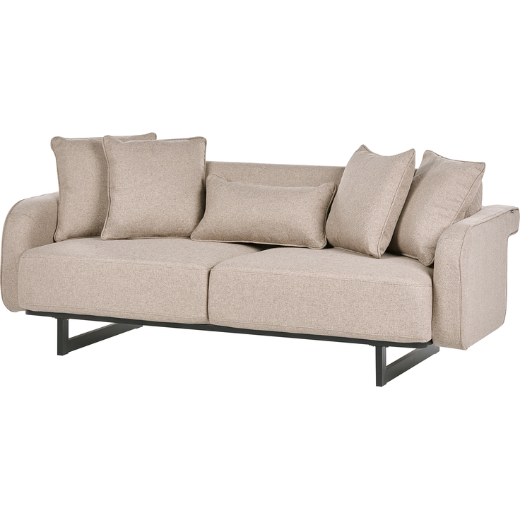 Sofa 3-Sitzer SVANEK Stoff Hellbraun – Bild 4