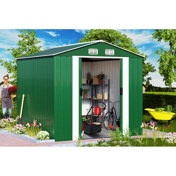 GARDEBRUK® XXXL Gerätehaus mit Fundament Schiebetür Kantenschutz
