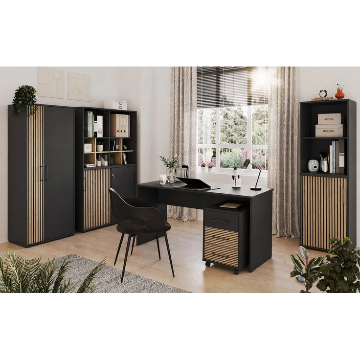 Schildmeyer ‘Hank‘ Büro Rollcontainer, Schwarzmatt Akustik, Breite 40 cm, Made in Germany – Bild 4