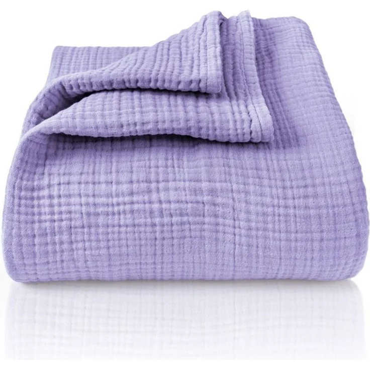 Laynenburg Tagesdecke Musselin aus 100% Baumwolle – Baumwolldecke, Kuscheldecke, Wohndecke als Sommerdecke, Bett-Überwurf, Couch-Überwurf, Sofa-Decke – Bild 1