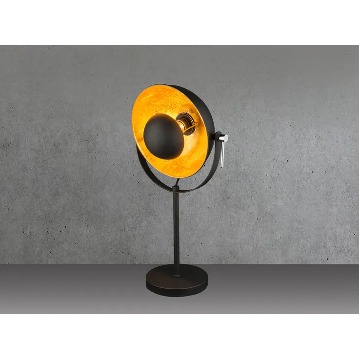 Globo '58286T' Tischleuchte, E27, Metall schwarz / gold, 25,5 x 56,5 x 31,5 cm