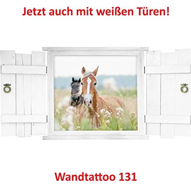 nikima Wandtattoo 023 Wandtattoo Pferde im Fenster (PVC-Folie) – Bild 9
