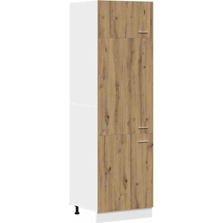 Kühlumbauschrank, Küchenschrank Lyon Artisan-Eiche 60 x 57 x 207 cm Holzwerkstoff – Bild 2