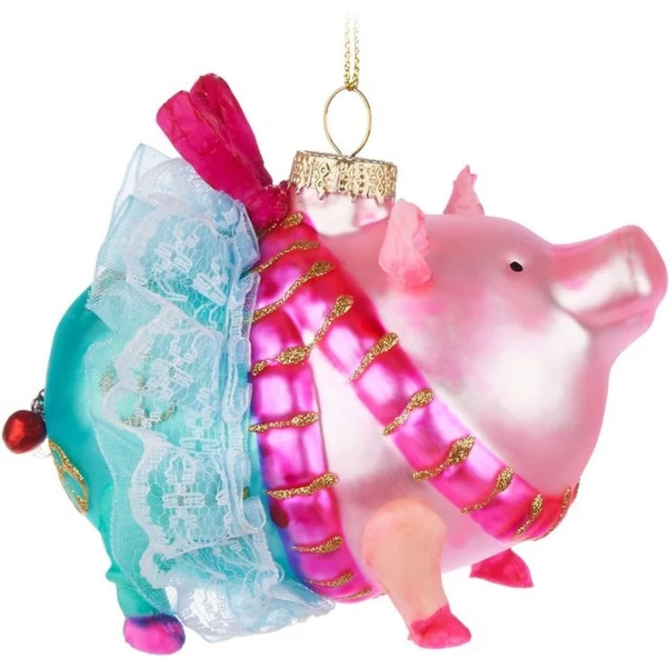 BRUBAKER Weihnachtsbaumkugel Lustige Weihnachtskugel aus Glas - Handbemalt & Mundgeblasen (1 St), Christbaumschmuck Figur - Deko Anhänger Baumkugel - Christbaumkugel – Bild 4