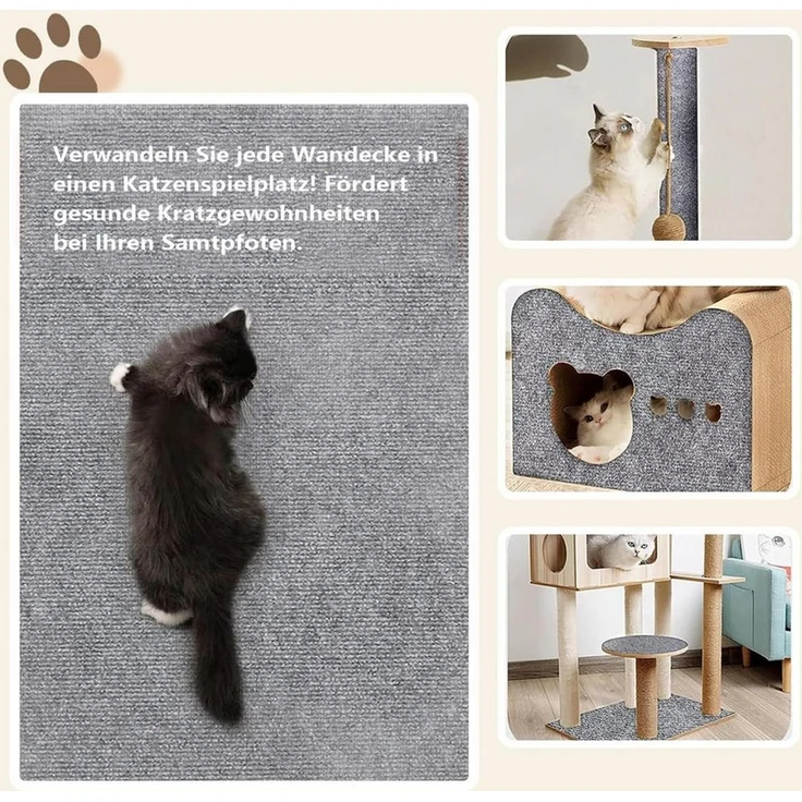 Agger Kratzmatte Katze Wand Kratzschutz Sofa Schutz Selbstklebende Kratzteppich, Kratzmatte Sofa Schutz DIY Krallen Katzen Teppich – Bild 2