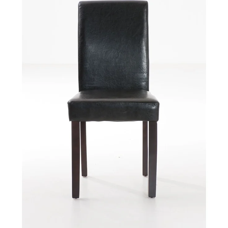 Esszimmerstuhl DALAN - Kunstleder Braun 41x47x91 cm Dunkelbraun | Essstühle Esszimmerstühle Küchenstühle Wohnzimmerstühle – Bild 2