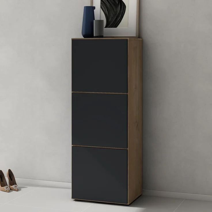 doporro Schuhschrank Schuhregal Schuhständer mit 3 Fächern Schuhschrank02