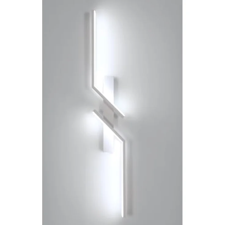 Goeco LED Wandlampe Innen, 81 CM 24 W Moderne Lang Wandleuchte 2 Fimmige 6500K Kaltweißes Licht, Weiß Flurlampe Wand Belechtung für Flur Treppenhaus Wohnzimmer Schlafzimmer – Bild 9