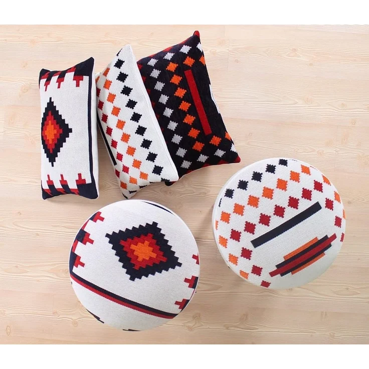 Hanah Home 'Farm - White' Pouffe, Weiß, 46 x 42 x 46 cm – Bild 6
