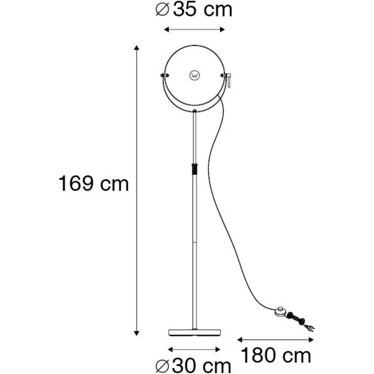 Qazqa Stehlampe Magnax, ohne Leuchtmittel, E27, Schwarz, Industrie, Stahl, 1-flammig – Bild 2