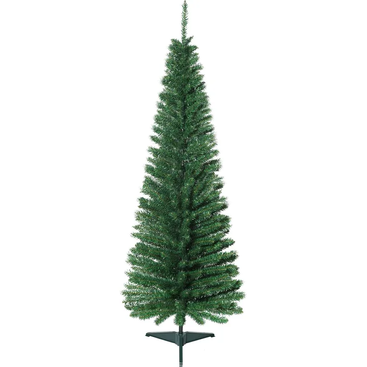 Rayofly-Schlanker künstlicher Weihnachtsbaum H150cm, 294 Zweige, Metallständer, grün