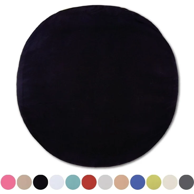Kissenhülle Dekokissen Kissenbezug Microfaser - viele Größen und Farben Schwarz Ø 30 cm – Bild 2