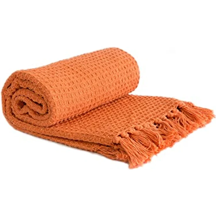 Emma Barclay Honeycomb — schlichte Überdecke für Sessel und Sofas aus recycelter Baumwolle mit Waffelstruktur, 50x60 cm (127x152 cm) – Bild 2