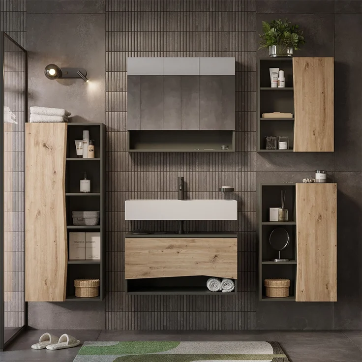 Badmöbel-Set Willow Artisan 2 Teile Vicco – Bild 6