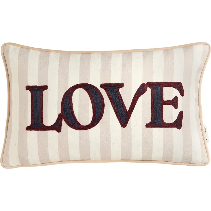 TOM TAILOR HOME Dekokissen Love, mit Leinenanteil