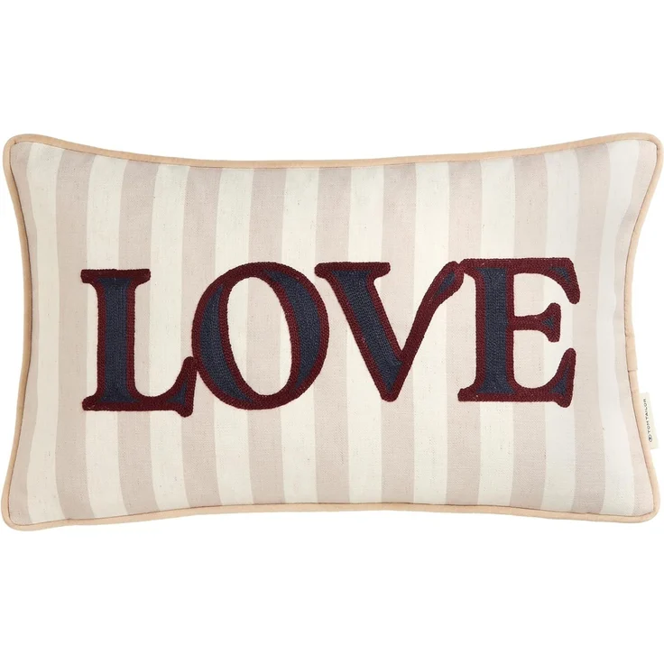 TOM TAILOR HOME Dekokissen Love, mit Leinenanteil