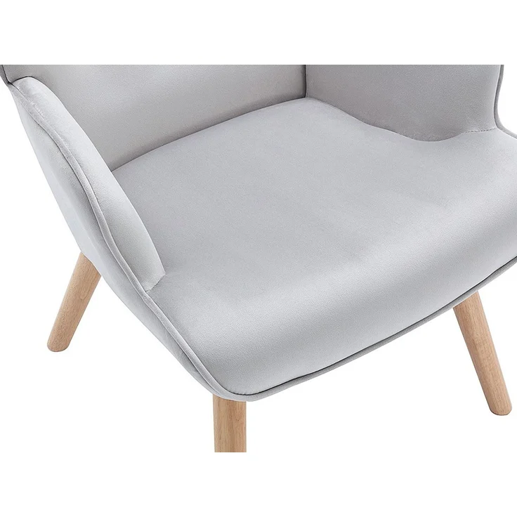 Vente-unique - VATELY - Sessel mit gerader Rückenlehne - Holz, Platte - Holz - Grau - 69 x 78 x 95.5 cm – Bild 5
