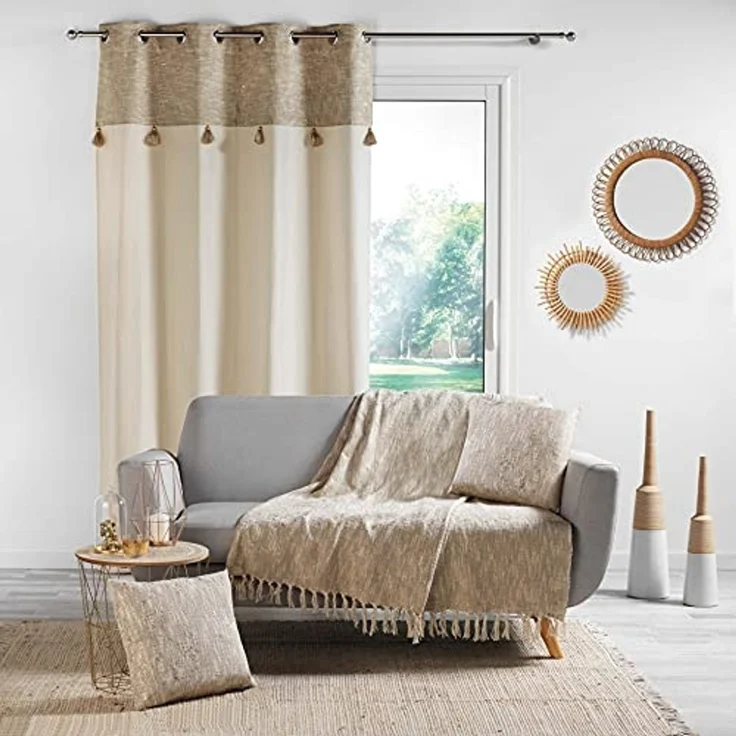 U10 Gardine mit Öesen SULTAN, Beige, 140x240 cm – Bild 2