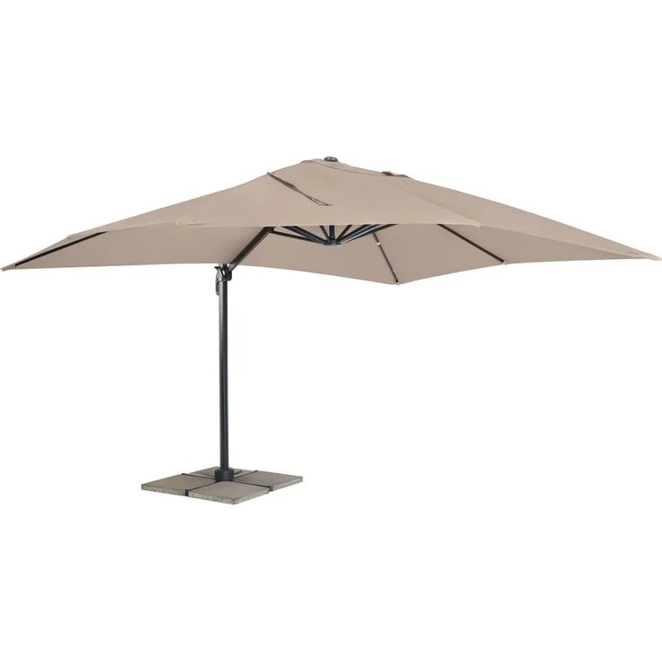 Primaster Ampelschirm Messina taupe 300 x 400 cm Sonnenschirm Gartenschirm – Bild 1