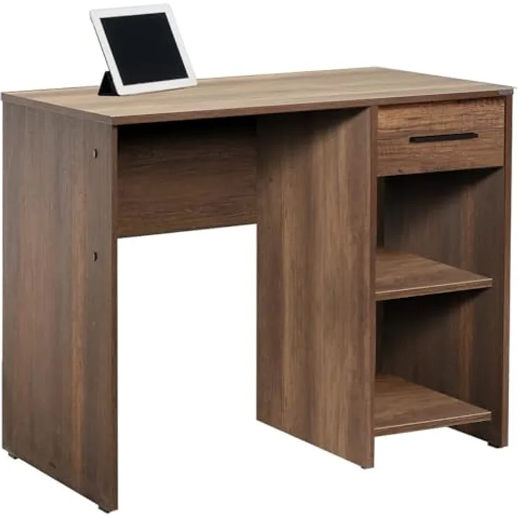 Stylish Study Desk, Oslo & Walnut, 90 x 75 x 55 cm | 100% Melamine Coated Particle Board, 16 mm Thickness | Ideal for Modern Home Office & Study