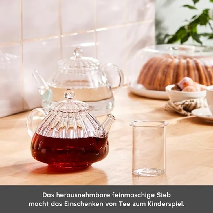 Karaca Caydanlik-Teekanne Karaca Lori Borosilikat Glas-Teekannen-Set, 1.8L, Hitzebeständig – Bild 6