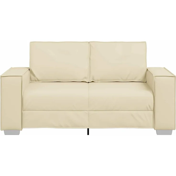 vidaXL Zweisitzer-Sofa Creme 160 cm Kunstleder 4105046 – Bild 2