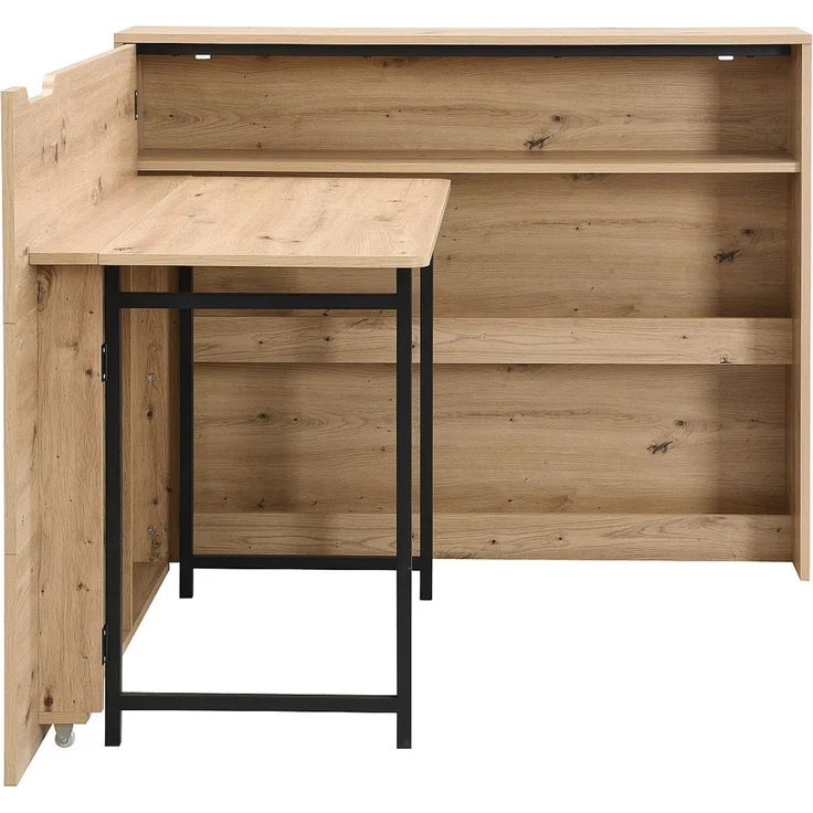 Vente-unique - RELIMY - Schreibtisch - Metall - Naturfarben hell - 115 x 27 x 93 cm – Bild 6