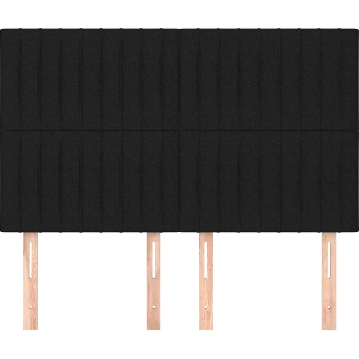 vidaXL Kopfteile 4 Stk. Schwarz 72x5x78/88 cm Stoff 3116570 – Bild 3