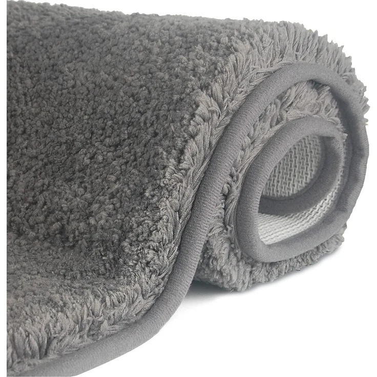 FCSDETAIL rutschfeste Badteppiche 80 x 150 cm, Hochflor Badematte | Maschinenwaschbare Badvorleger mit Wasserabsorbierenden, Weichen Mikrofasern für Badewanne, Dusche und Badezimmer