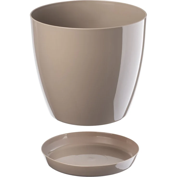 KADAX Blumentopf mit Ständer, Kunststoffabdeckung, beige Blumentopf für Blumen – Bild 4